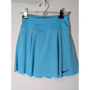 Nike Court Victory TENNIS SKIRT Women XS Blue Pleated Dri-FIT Golf Skort Pocket